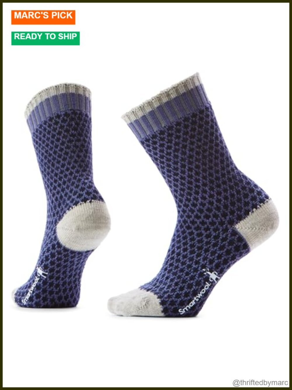 Smartwool Merino Wool Crew Socks Cozy Popcorn Polka Dot Casual